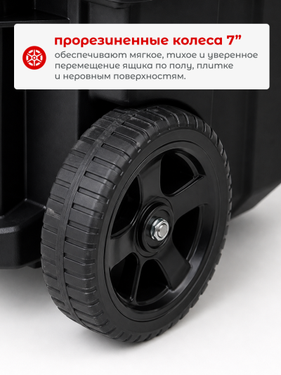 Ящик для инструментов Keter Stack'N'Roll Mobile Cart, черный/красный