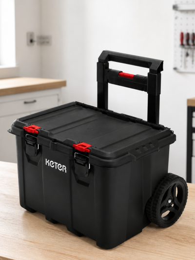 Ящик для инструментов Keter Stack'N'Roll Mobile Cart, черный/красный