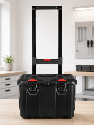 Ящик для инструментов Keter Stack'N'Roll Mobile Cart, черный/красный