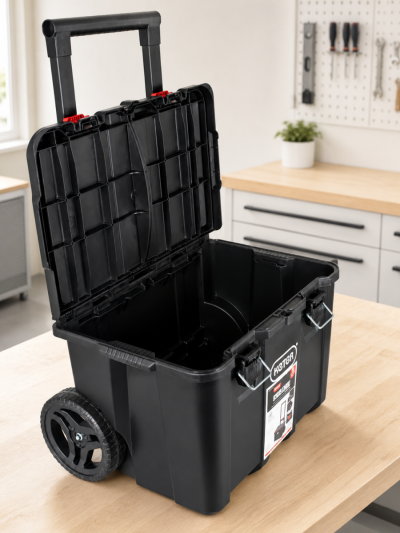 Ящик для инструментов Keter Stack'N'Roll Mobile Cart, черный/красный