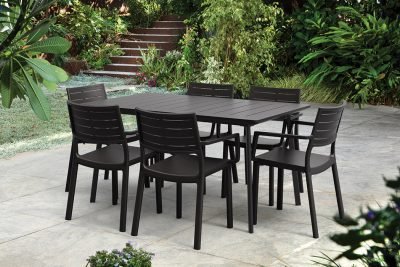 Стол уличный Metal Outdoor, черный