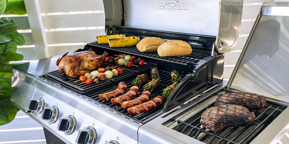 Гриль газовый Nexgrill Gourmet Plus 5B + SSB, черный