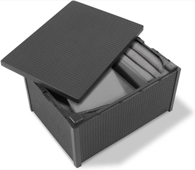 Стол-сундук Arica Rattan (Арика ратан), графит