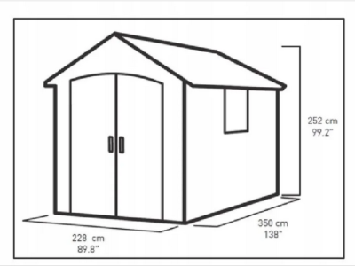Садовый пластиковый хозблок Keter Premier 7511, серый