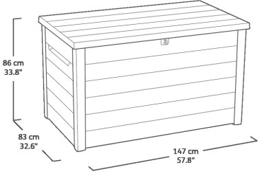 Сундук пластиковый для хранения Keter Ontario Box 870L, графит