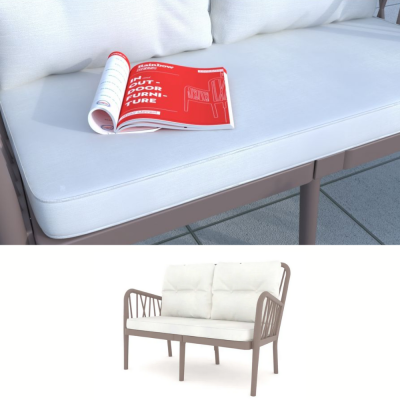 Диван двухместный уличный Gala Sofa, капучино