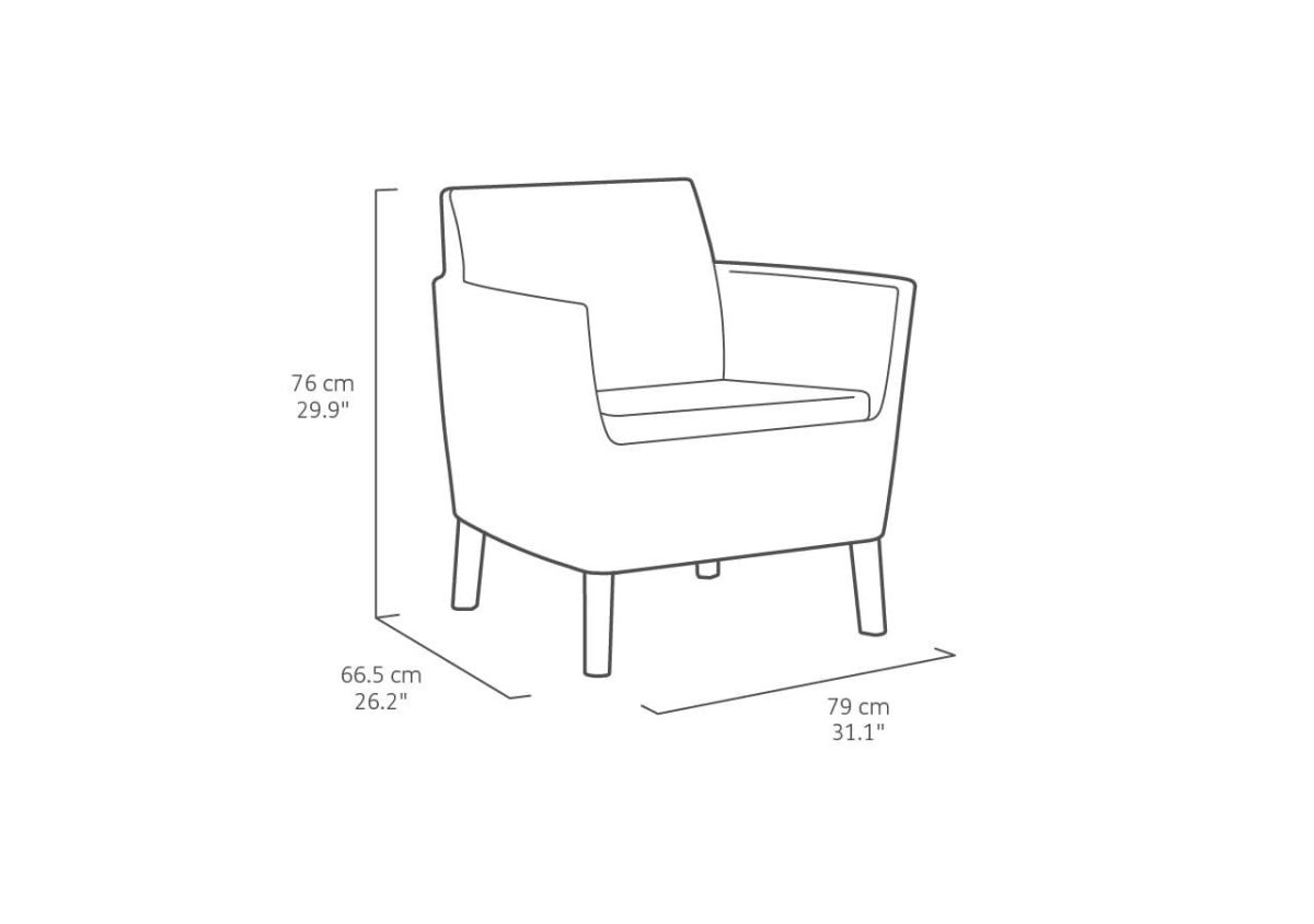 Комплект мебели Salemo Balcony Set, коричневый