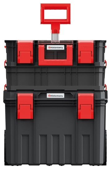 Набор ящиков Kistenberg Modular Solution 3 в 1, черный/красный