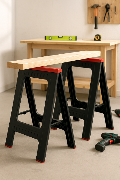 Козлы складные столярные Titan Stand, 2шт., черн/красн