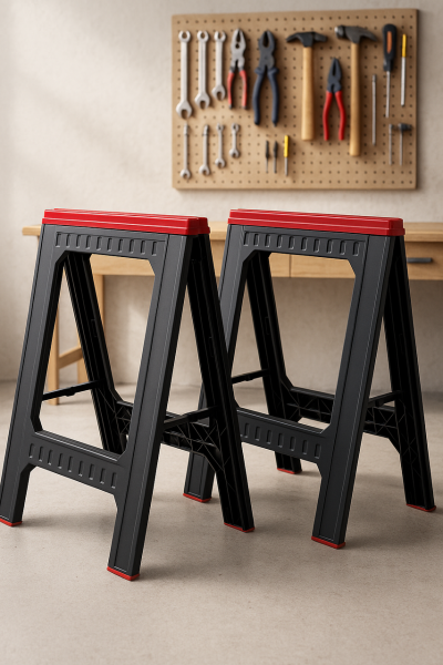 Козлы складные столярные Titan Stand, 2шт., черн/красн