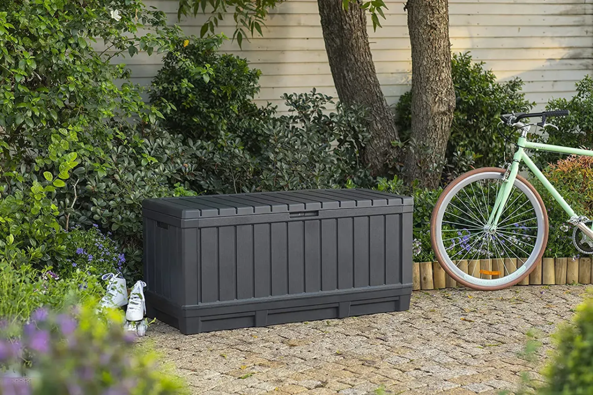 Садовый сундук Keter Kentwood Box 350л, графит