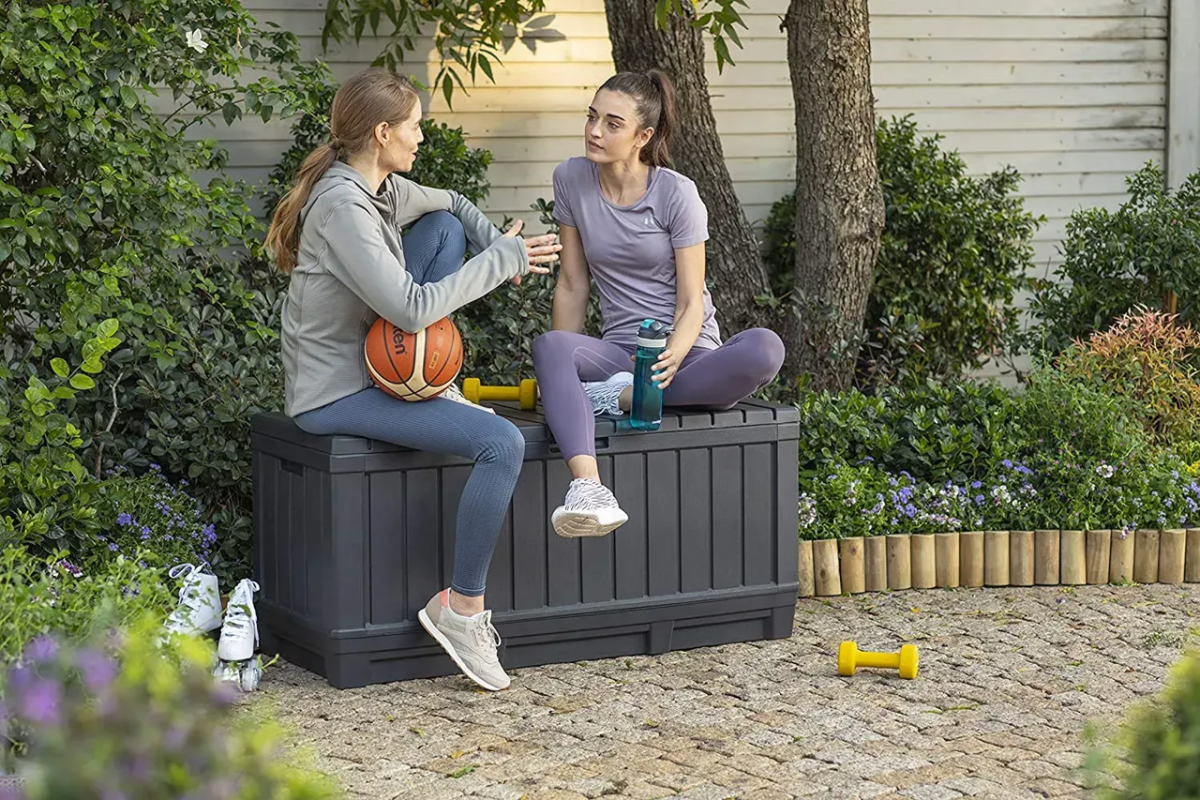 Садовый сундук Keter Kentwood Box 350л, графит