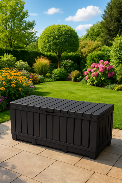 Садовый сундук Keter Kentwood Box 350л, графит