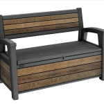 Скамья садовая пластиковая Deco Bench, ореховый