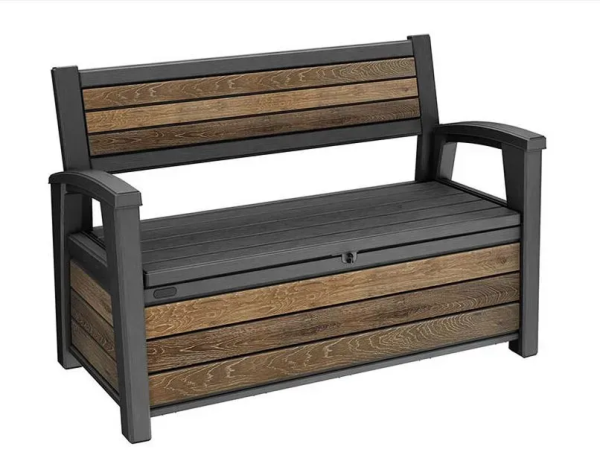 Скамья садовая пластиковая Deco Bench, ореховый
