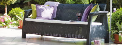 Диван Keter Corfu Love Seat Max (Корфу Лав Сит Макс), коричневый