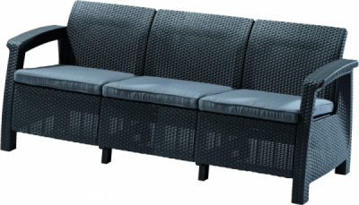 Диван Keter Corfu Love Seat Max (Корфу Лав Сит Макс), коричневый