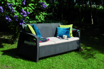 Диван Keter Corfu Love Seat Max (Корфу Лав Сит Макс), коричневый