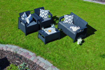 Комплект мебели Keter Corfu Set (Корфу Сэт), графит