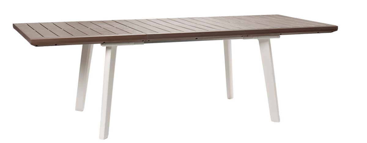 Стол раскладной Harmony extend table Keter, белый/капучино