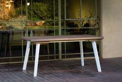 Стол раскладной Harmony extend table Keter, белый/капучино