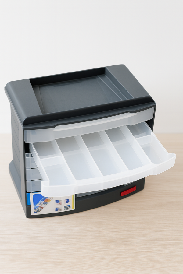 Органайзер Curver Drawer Cabinet, черный/прозрачный