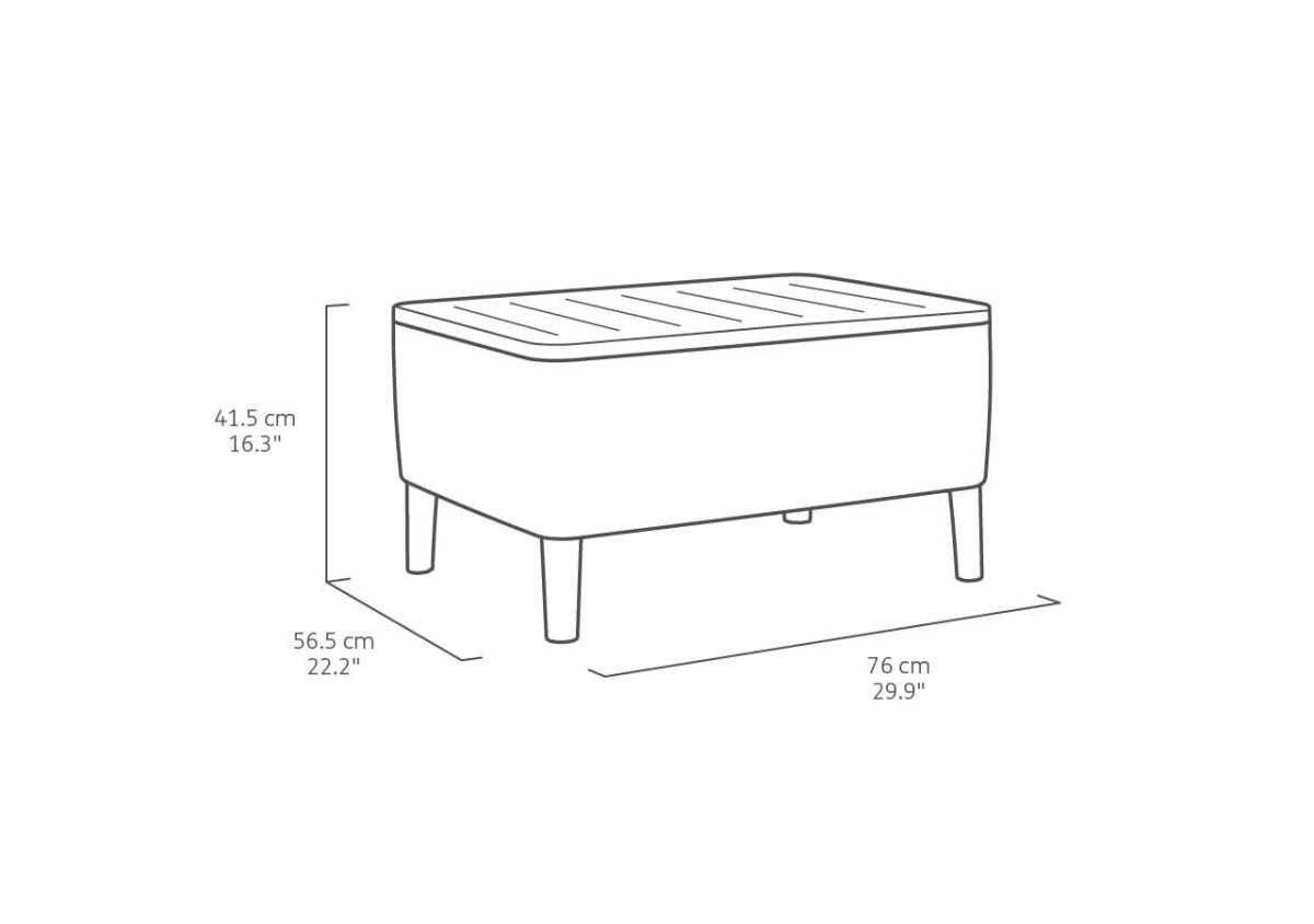 Комплект мебели Salemo Balcony Set, коричневый