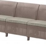 Скамья трехместная CORFU II MAX LOVE SEAT, капучино