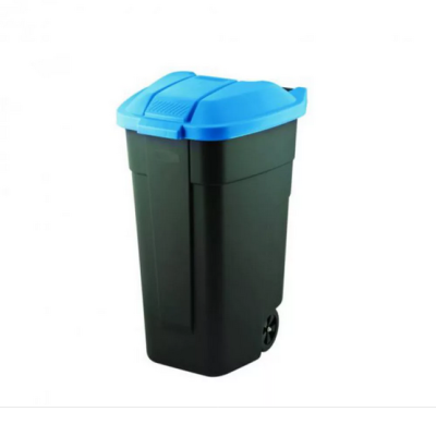 Урна для мусора на колесах Refuse Bin 110л, черный/синий