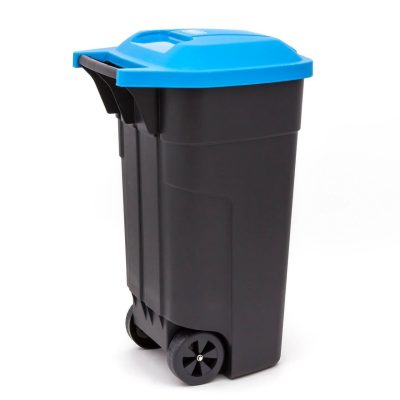 Урна для мусора на колесах Refuse Bin 110л, черный/синий