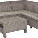 Набор уличной мебели Corfu Relax Set (диван угловой, столик), капучино